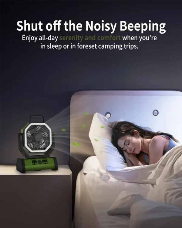 Ventilador Portátil Recargable Luz Led Con Gancho