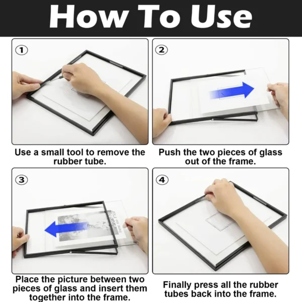 Quadro De Fotos 13x18cm, Metálico, Prateleira E Mesa, Prata