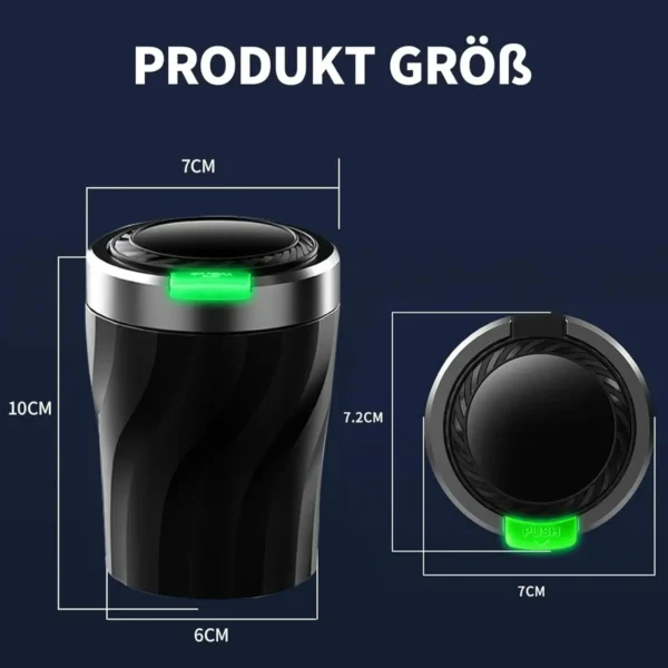 Cenicero Led Accesorio Auto Luz Led Apertura Facil Pr Olores