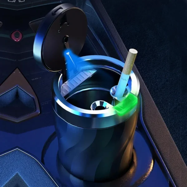 Cenicero Led Accesorio Auto Luz Led Apertura Facil Pr Olores